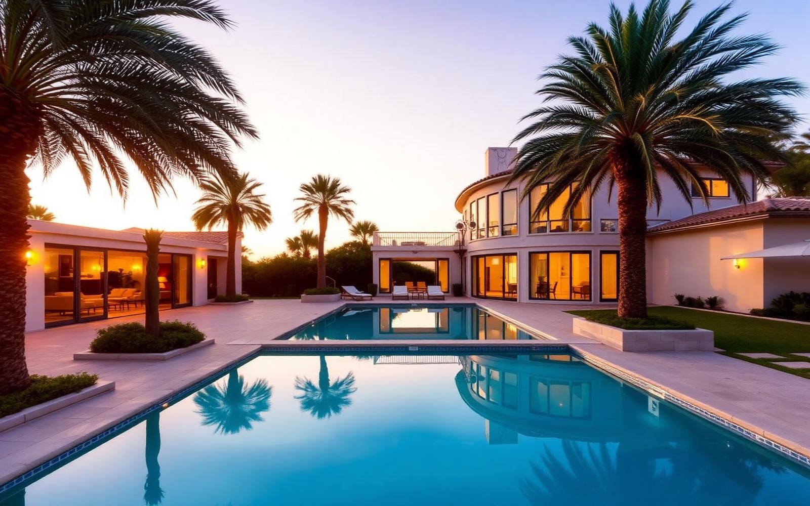 Villa con piscina en zona residencial