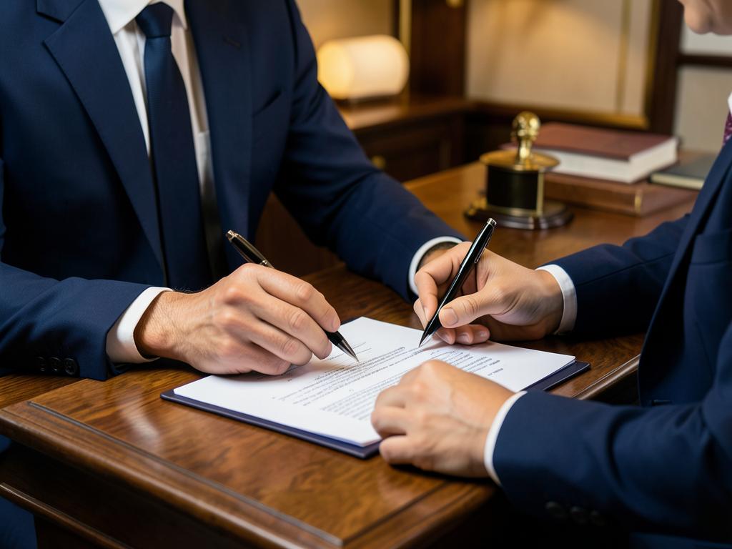 Firma de una compraventa en notaría gestionada por Punto Forum